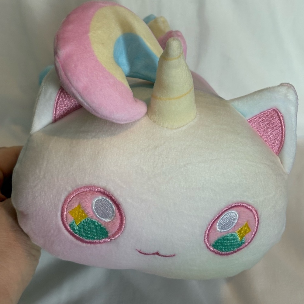 Aphmau MeeMeows Mystery Plush Unicorn Cat Rainbow Stuffed Toy No tags 11” Long
